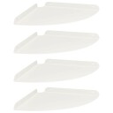 vidaXL Flytende hylle med hylle med lagring 4 pcs Hvit 30 x 30 x 2 cm