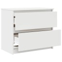  TV benk hvit 60x35x54 cm konstruert tre
