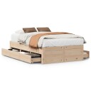  Sengeramme uten madrass med skuffer 135x190 cm heltre furu 8721158382580