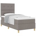  Box Spring Seng med Madrass Taupe 100x200 cm Stoff 3339599