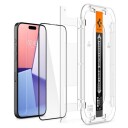 Spigen Glas tR EZ Fit Skjermbeskytter til iPhone 15 Pro - Sort