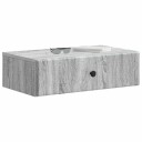 vidaXL Vegghengt Sidebord Grå sonoma 59 x 34,5 x 17 cm Konstruert tre