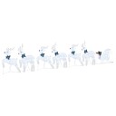  LED Reinsdyr 7 pcs sølv stoff