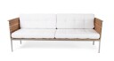 Skargaarden Häringe 3 seter sofa Teak med sunbrella Rustfrittstål Grå