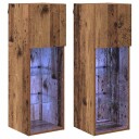  Vegghengte TV skap 2 pcs Gamle tre 30,5 x 30 x 90 cm