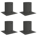 vidaXL Rund bakkenagel 4 stk. Antrasitt 18 x 18 x 15 cm Metall