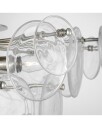 Loire Tiered Flush Mount Polished Nickel/Clear Glass L