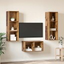  TV benksett Gammelt tre 37 x 37 x 107 cm Konstruert tre
