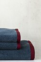 Mette Ditmer Soft håndkle 50x90 cm Midnight blue-light grey