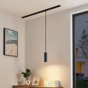Lindby pendellampe Linaro, 20 cm, svart, 1-faset, Ø 6 cm