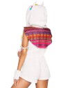 Cuddly Llama Lama Bodysuit Kostyme til Dame med Hette Medium