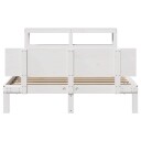  Sengeramme med hodegavl hvit 135x190 cm heltre furu 3306077