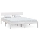 vidaXL Sengeramme hvit heltre furu 120x200 cm