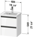 Duravit Ketho.2 Servantskap 2 Skuffer 484x375 mm Hvit Matt