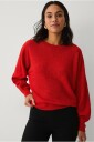 Ellos Collection Strikket pullover med rhinstener Rød