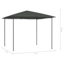 vidaXL Paviljong 3x3x2,6 m antrasitt 160 g/m²