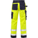 Fristads Hantverkarbyxa Flamskyddad 2584 Flam, Klass 2 Varsel Gul/marinblå D88