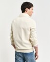 Bomullsgenser med half-zip CREAM S