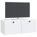  Vegghengt TV skap 78,5 x 31 x 30 cm Hvit Konstruert tre