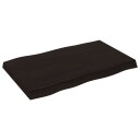  Bordplate mørkebrun80x50x(2-6)cm behandlet heltre naturlig kant 364009