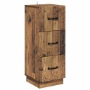 vidaXL Skuffeskap Gammelt tre 33 x 34,5 x 87 cm Konstruert tre