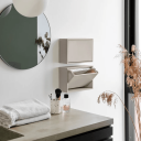 ReCollector - Small Wall storage / Bathroom bin - Silver Cloud grey