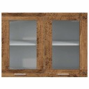  Vegghengt glasskap gammelt tre 80x31x60 cm konstruert tre 8721158436443