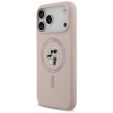 Karl Lagerfeld MagSafe Silikon Deksel til iPhone 17 Pro Max i Rosa med Choupette
