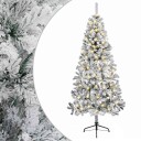 vidaXL Kunstig sammensatt juletre 240 cm 300 LED-lys Varmhvit