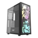 Darkflash DK210 Graffiti Miditower Kabinett Svart