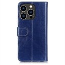 iPhone 15 Pro Lommebok-deksel med Magnetisk Lukning Blå