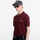 Fred Perry Plain Polo Shirt Oxblood