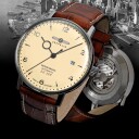 Zeppelin Herreklokke 80625 Hindenburg Beige/Lær Ø40 mm