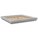  Sengeramme med LED-lys grå sonoma 180x200 cm konstruert tre 8721102617201
