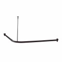 Habo Dusjforhengskinne 90x90cm med Takfeste Svart /