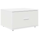  Skuffeskap med hjul Hvit 55 x 45 x 33.5 cm Konstruert tre