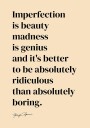 Imperfection Is Beauty Plakat Plakat / 100x150cm