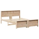 Sengestamme med hodegjerde Brun 150 x 200 cm Heltre furu