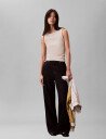 Calvin Klein Jeans Woven Label 2X2 Baby Rib Tank Cream XXS