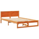  Sengramme Vokset brun Massivt furutre 120 x 200 cm Holdbar