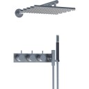 Vola 5474R-051 dusjtermostat, med hodedusj og hånddusj, bakplate, krom