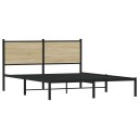  Sengeramme i metall uten madrass sonoma eik 140x190 cm 8721102953033