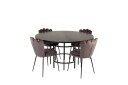Venture Home Copenhagen Spisegruppe 140 cm Rund med 4 Limhamn Stoler Sort
