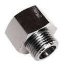 Ezze Messing Nippelmuffe 1/2" x 3/8" Krom for Hydraulikk