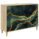 vidaXL Serviesskap WIJHE Sonoma 102 x 33 x 75 cm Konstruert tre