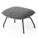 Muuto Doze Ottoman Tube Base   Ocean 80 Anthracite Black