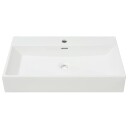 vidaXL Servant med kranhull keramisk hvit 76x42,5x14,5 cm
