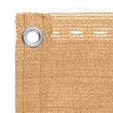 vidaXL Balkong Skjerm sand 75 x 500 cm HDPE og Aluminium