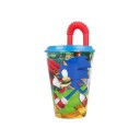 Sonic the Hedgehog-krus med sugerør - 430 ml