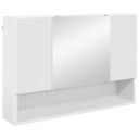  Baderomsspeilskap med dør Hvit 80 x 17 x 55 cm Konstruert tre